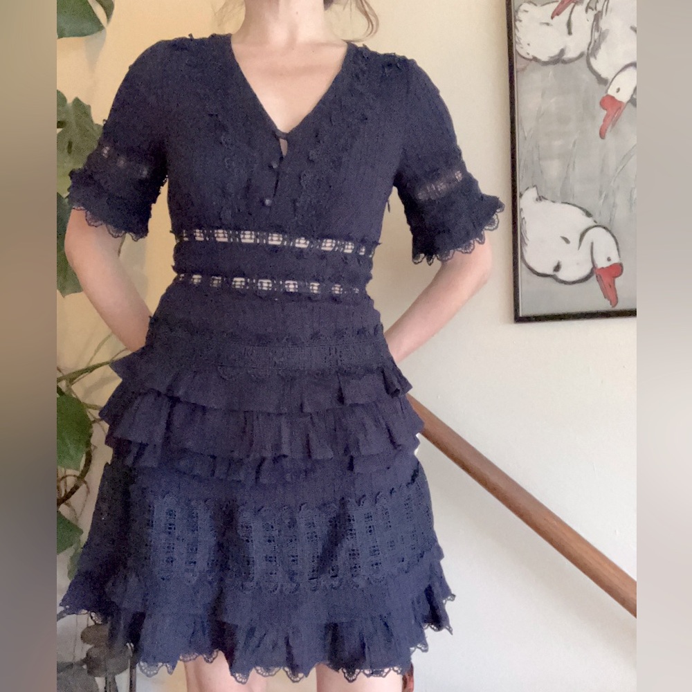 Allison New York Natasha Tea Party Ruffle Dress XS NWT